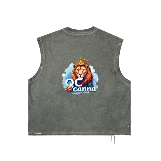 Distressed Grommet Eyelet Tank Top