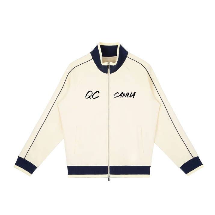 Color Block Raglan Sleeve Zip Track Jacket ODMPOD