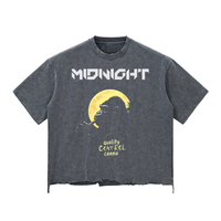 Snow Wash Raw-Hem Boxy T-shirt ODMPOD