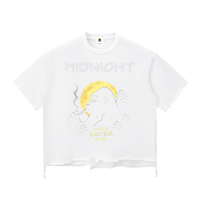 Snow Wash Raw-Hem Boxy T-shirt ODMPOD