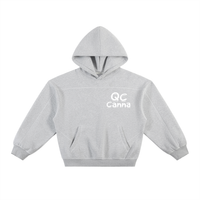 Contrast-Stitched Boxy Fleece Hoodie ODMPOD