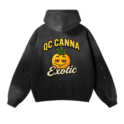 Vintage Washed Frayed Fleece Hoodie ODMPOD