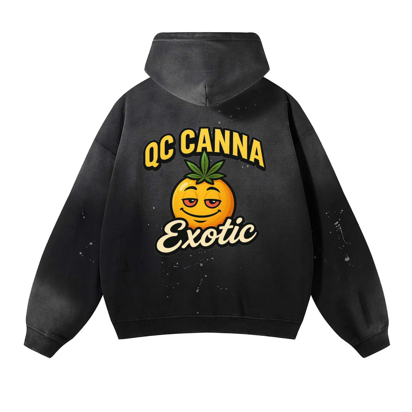 Vintage Washed Frayed Fleece Hoodie