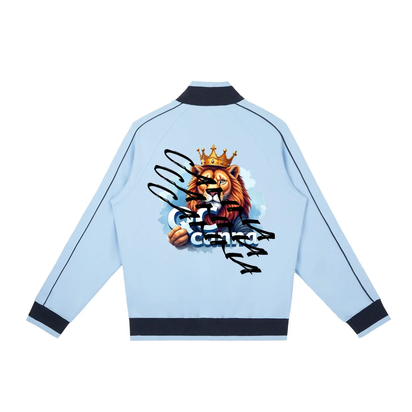 Color Block Raglan Sleeve Zip Track Jacket ODMPOD