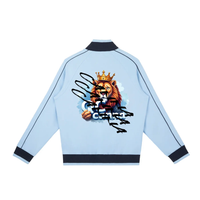 Color Block Raglan Sleeve Zip Track Jacket ODMPOD