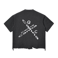 Snow Wash Raw-Hem Boxy T-shirt ODMPOD