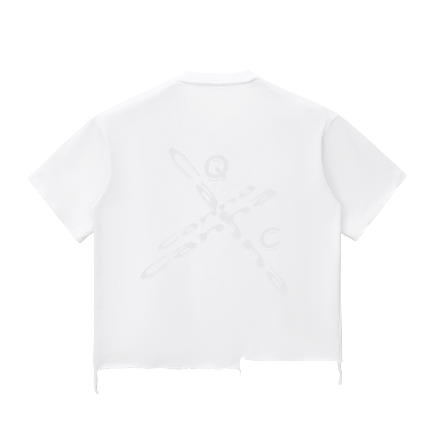 Snow Wash Raw-Hem Boxy T-shirt ODMPOD