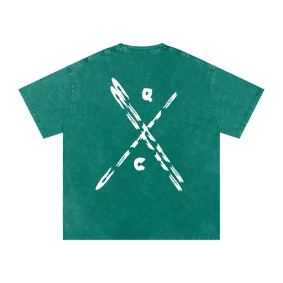 Snow Washed Oversized Cotton T-Shirt ODMPOD