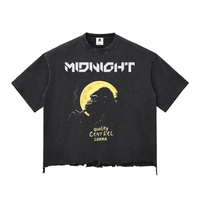 Snow Wash Raw-Hem Boxy T-shirt ODMPOD