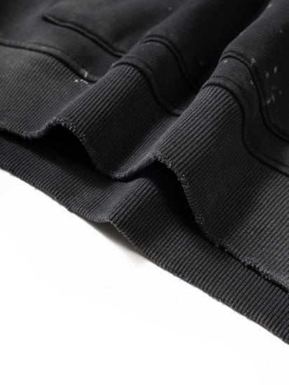 Vintage Washed Frayed Fleece Hoodie ODMPOD