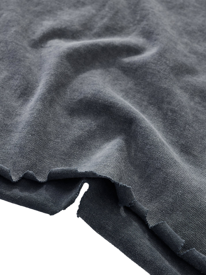 Snow Wash Raw-Hem Boxy T-shirt ODMPOD