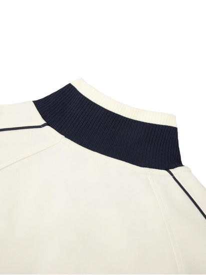 Color Block Raglan Sleeve Zip Track Jacket ODMPOD