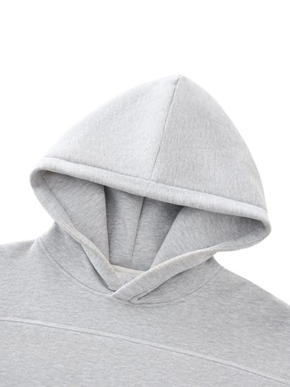 Contrast-Stitched Boxy Fleece Hoodie ODMPOD