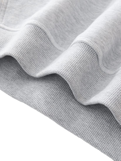 Contrast-Stitched Boxy Fleece Hoodie ODMPOD